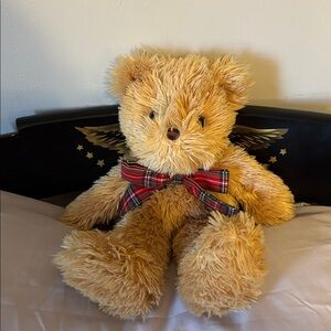 18” Weighted (Adjustable) Discovery Store Teddy Bear Plush w/ Plaid Bow